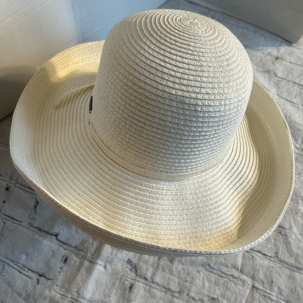 SUN’N’SAND HEADWEAR IVORY OFF WHITE DRAWSTRING FOR FIT SUMMER HAT ONE SIZE